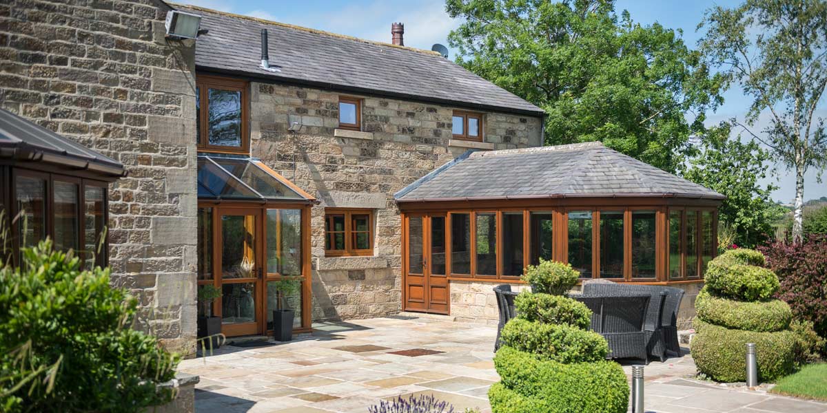 Envisage Flush Windows in Golden Oak